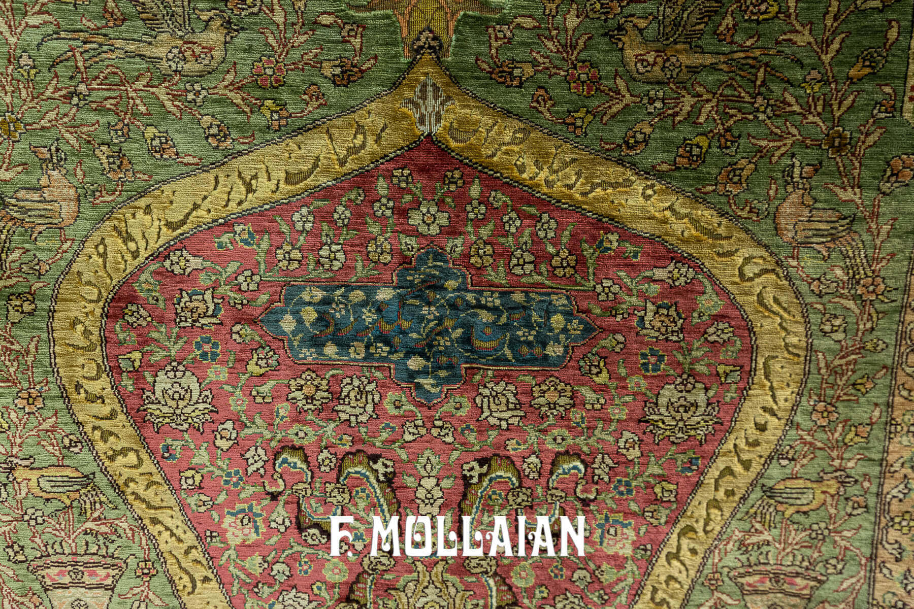 Rare Antique Signed «ZAREH» Peyman prayer design Koum Kapi Turkish Rug n°:734993